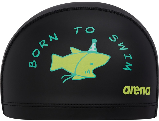 아레나 아동용 샤키파티데이 코팅 수영모 A6AC1AQ51, BLACK, 1개