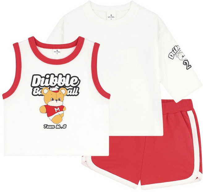 Milk Baby Dribble Bear 上衣2件 + 下身套裝