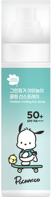 그린핑거 산리오 포차코 에디션 야외놀이 쿨링 선스프레이 SPF50+ PA++++, 1개, 95ml