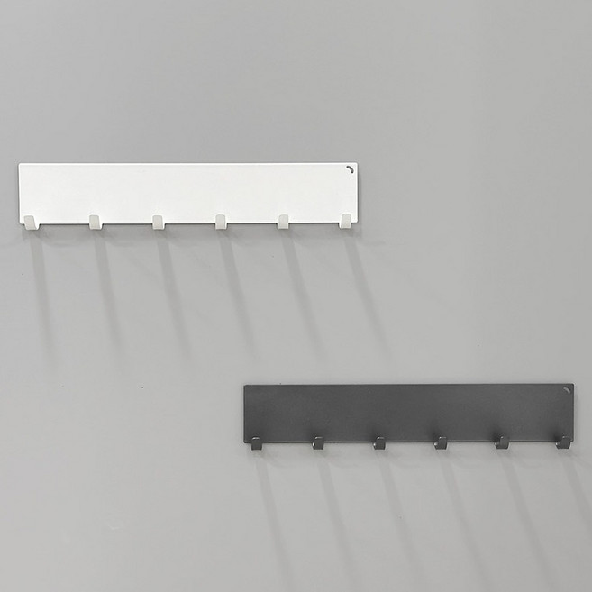 모나코올리브 모노 마그네틱 6구 후크 걸이 2종 세트, 화이트, 티탄, 1세트