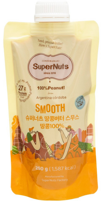 슈퍼너츠 땅콩버터 스무스, 1개, 250g