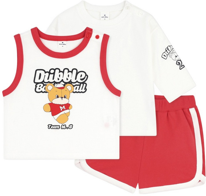 Milk Baby Dribble Bear 上衣2件 + 下身套裝