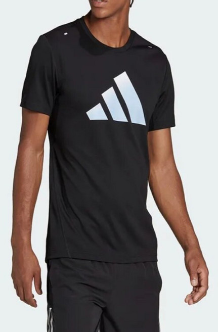 아디다스 런 아이콘 3 바 로고 반팔 티셔츠 HR3243