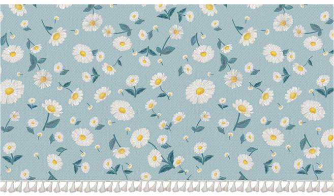 아티홈 데이지패턴 벨크로 캐비닛 커튼 GLD1623