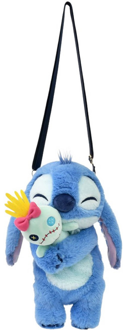 디즈니스토어 릴로앤스티치 스티치와 스크럼프 플러시 크로스백 318Q325J003, 혼합색상, 1개, 37cm