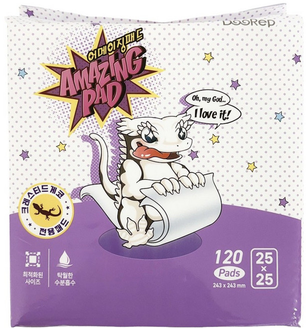 두렙 도마뱀 크레스티드게코 아크릴사육장 바닥재 어메이징패드 2525 120p, 1개, 화이트