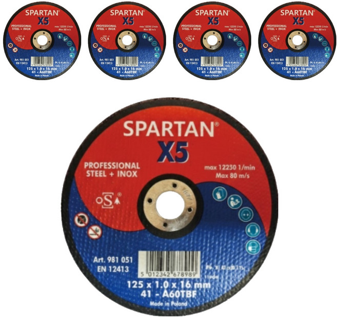 SPARTAN 切割砂輪機刀片, 5個