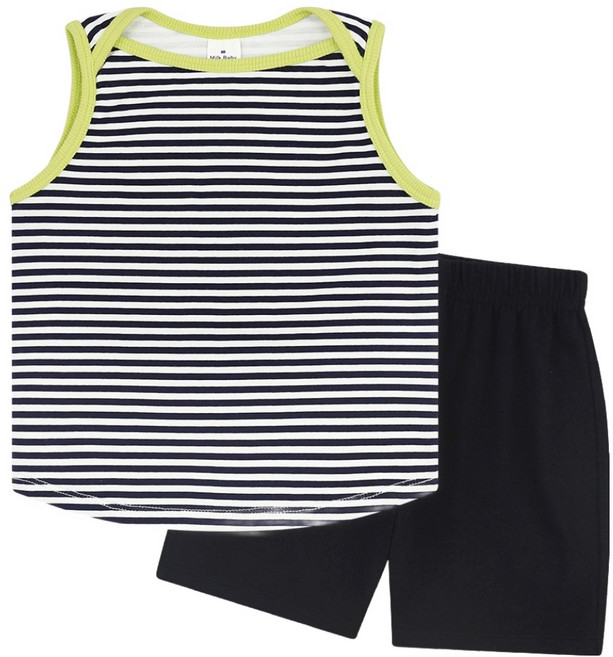 MilkBaby 휘뚜루마뚜루 여름 실내 상하의 세트