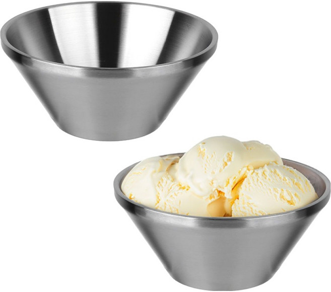 플라라 매트 더블월 빙수볼, 5호, 2개