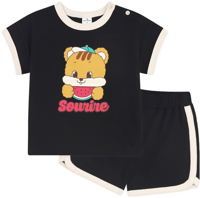 MilkBaby 활기찬 귀염 상하의 세트