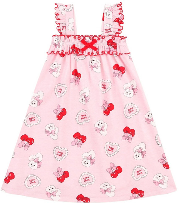 몰리멜리프렌즈 아동용 하트 체리 원피스 파자마