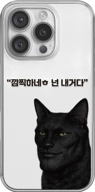 핫티몰 재밌는 고양이 프린팅 휴대폰 케이스