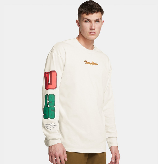 언더아머 남성용 UA 헤비웨이트 컬리지에이트 스크립트 긴팔 티셔츠 1388093