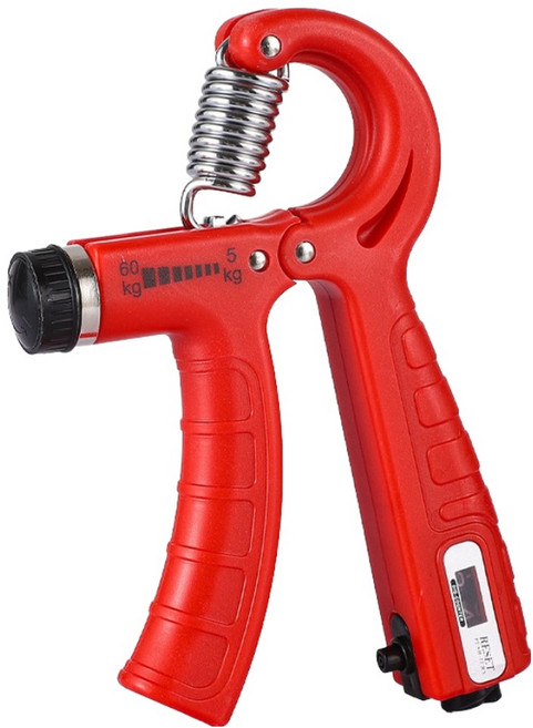 씨엠원 간편한 조절식 스프링 악력기, 레드, 1개