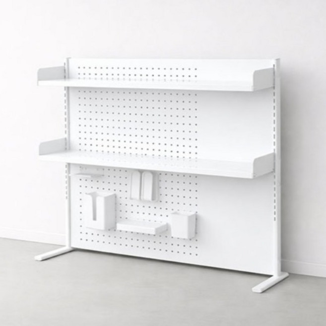 가구느낌 동테이블선반 1000 x 235 x 830 mm, 화이트화이트, 1개