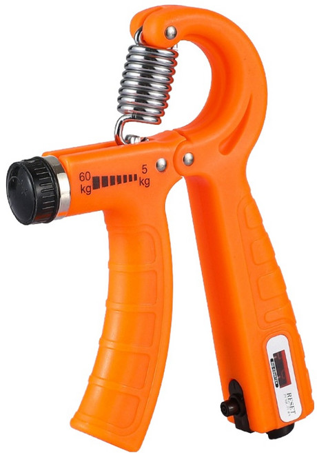 씨엠원 간편한 조절식 스프링 악력기, 오렌지, 1개