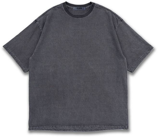 일루소 남여공용 트윈 피그먼트 워싱 반팔 티셔츠