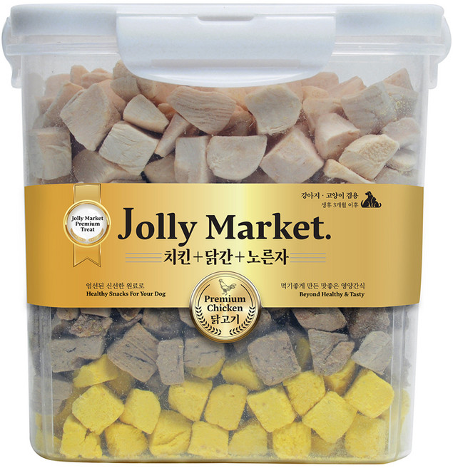 졸리마켓 반려동물 통살트릿, 500g, 1개, 혼합맛(닭고기/닭간/노른자)