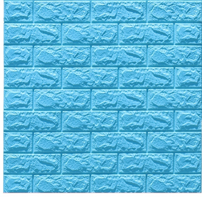 홍시마켓 홈 인테리어 3D 방수 접착식 벽 스티커 70 x 77 cm, 블루, 5개