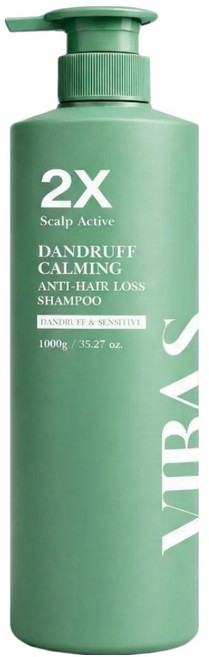 비바스 2X 스칼프 액티브 댄드러프 카밍 비듬 두피케어 탈모샴푸, 1개, 1kg