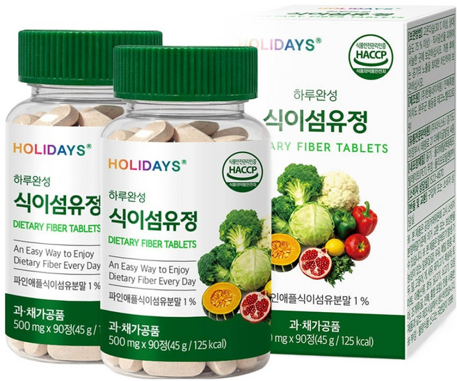 홀리데이즈 하루완성 식이섬유정, 90정, 2개