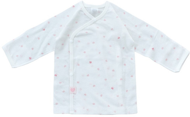 베이비앤아이 신생아용 하트 메쉬 배냇저고리
