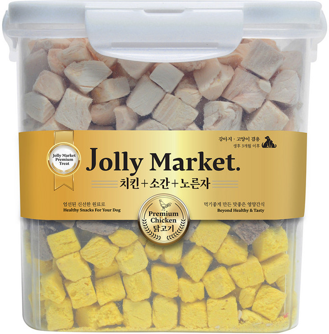 졸리마켓 반려동물 통살트릿, 500g, 1개, 혼합맛(닭고기/소간/노른자)