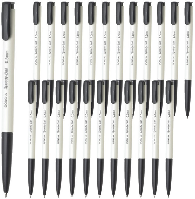 동아 스피디볼 펜 0.5mm, 흑색, 24개
