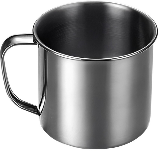 월드크린 스텐 304 라이트 양치 컵 500ml, 실버, 1개