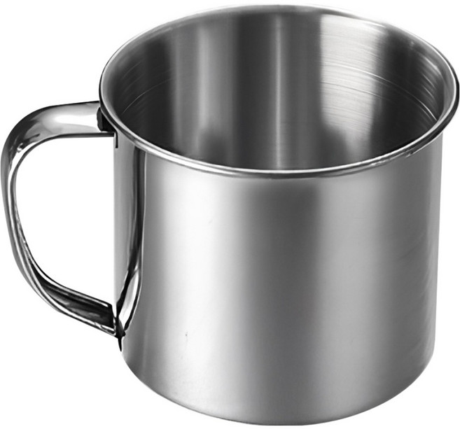 월드크린 스텐 304 라이트 양치 컵 350ml, 실버, 1개