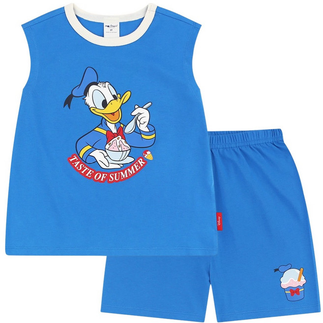 몰리멜리프렌즈 디즈니 도날드덕 민소매 실내 상하의 세트