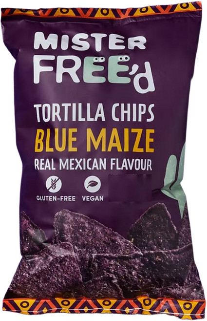 미스터프리드 비건 글루텐 프리 또띠아칩 블루 메이즈, 135g, 1개