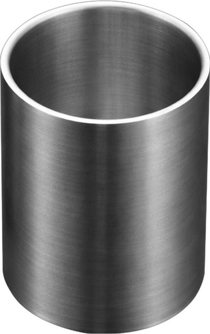 월드크린 스텐 304 이중 양치 컵 400ml, 실버, 1개