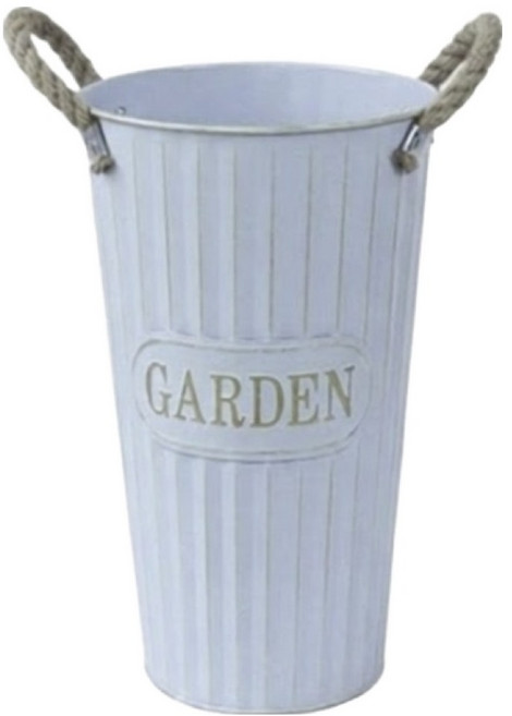 EVE SELLER 레트로 빈티지 철제 꽃통 화병, 레트로 블루 마끈