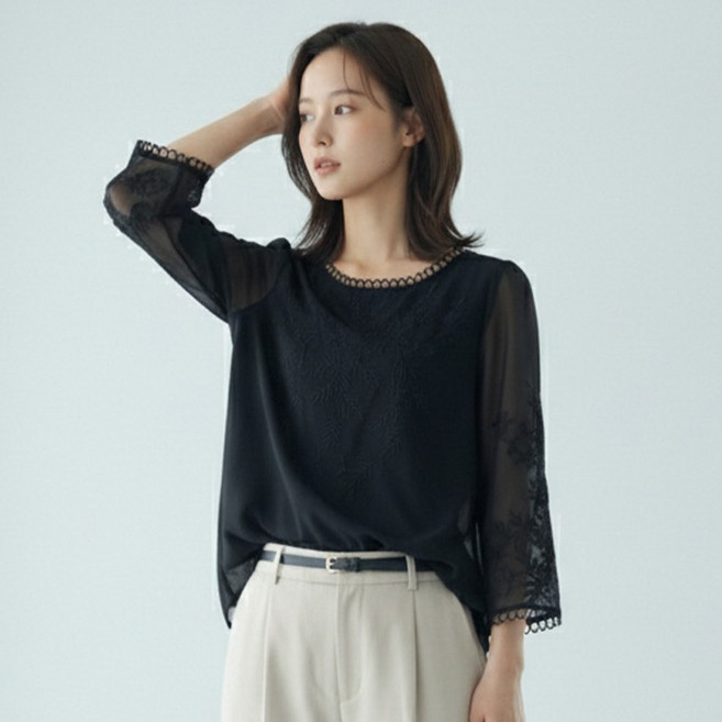 아뗄릭 마르세 빅사이즈 셰이핑 블라우스 11583