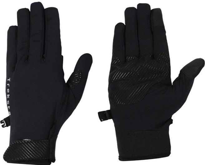 트렉스타 카랭 등산장갑 양손착용 세트, 블랙, 1세트