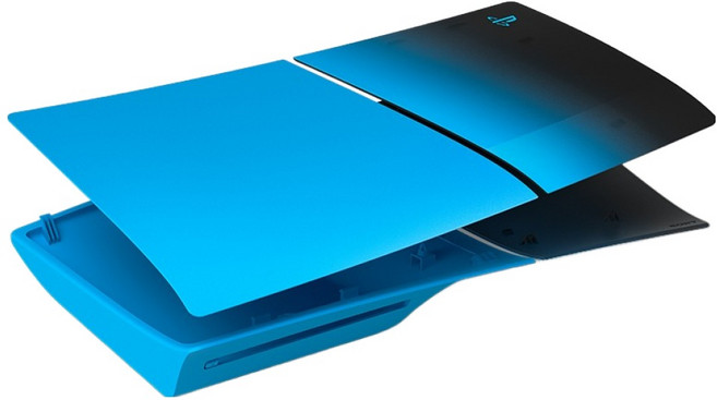 플레이스테이션 5 슬림 콘솔 커버, 리듬 블루, 1개, 리듬 블루