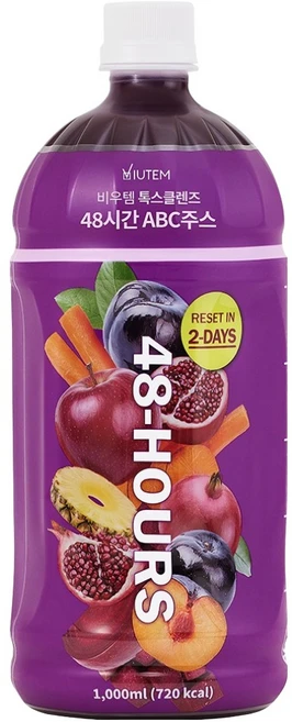 NUON 비우템 톡스클렌즈 48시간 ABC주스, 1개, 1L - 쿠팡