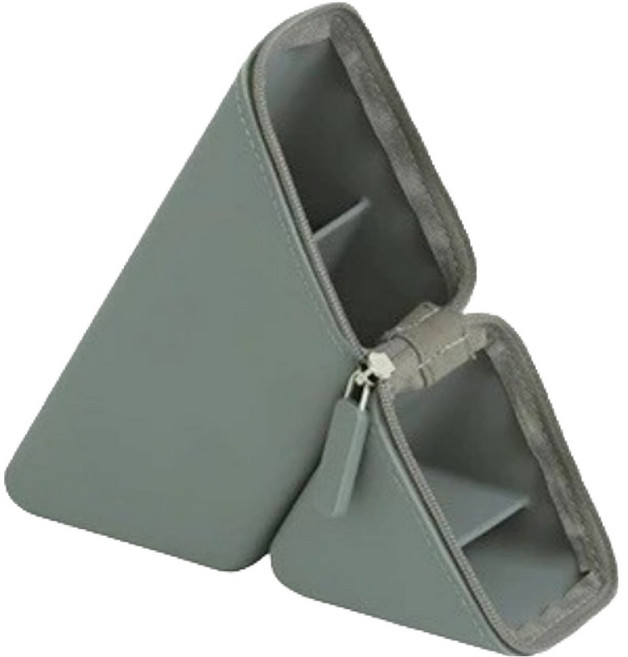 지니브 자석 고정 실리콘 스탠딩 필통, 그레이, 1개