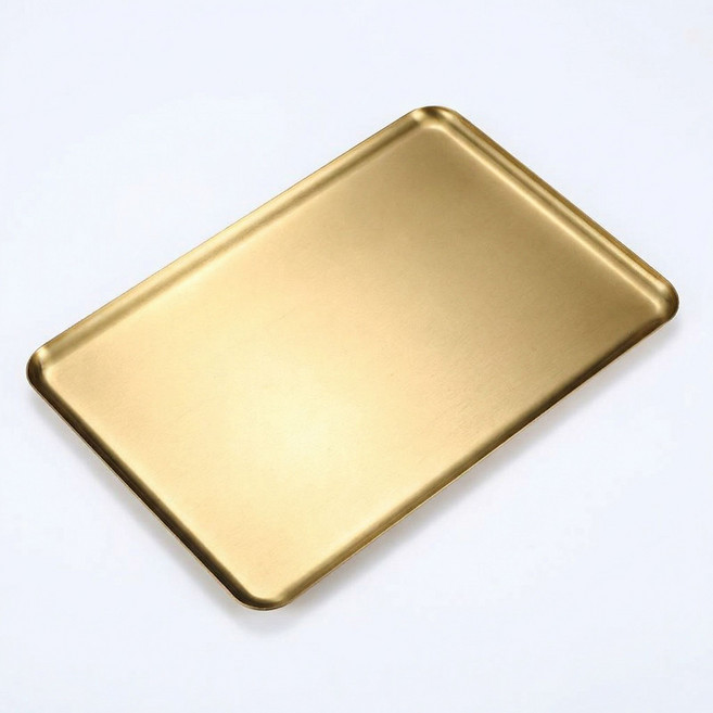 쿠쏘 304 스테인리스 쟁반, 골드, 1개