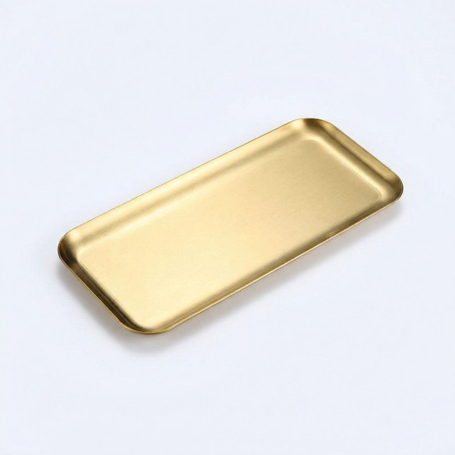 쿠쏘 304 스테인리스 쟁반, 골드, 1개