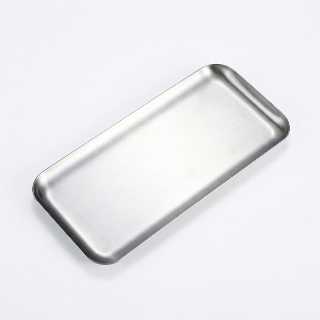 쿠쏘 304 스테인리스 쟁반, 실버, 1개