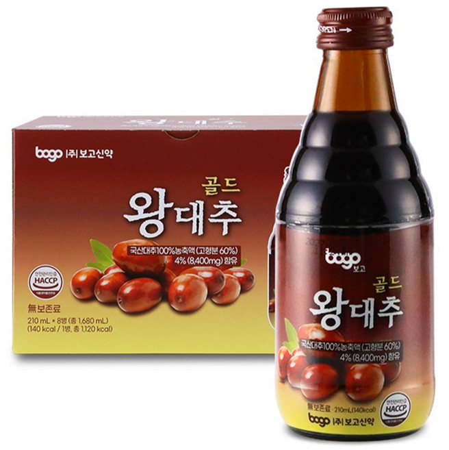 보고신약 왕대추 골드, 8개, 210ml