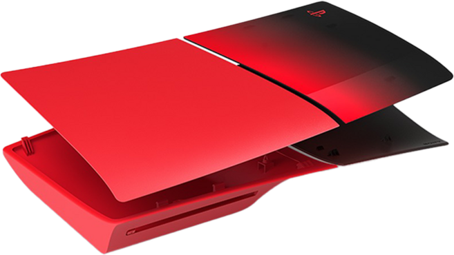 PlayStation 極限流行系列 主機護蓋 PS5 Slim專用, CFI-ZCS2, 電音紅, 1個