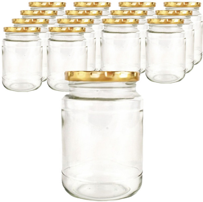 경성리빙테크 원형 유리병, 500ml, 15개