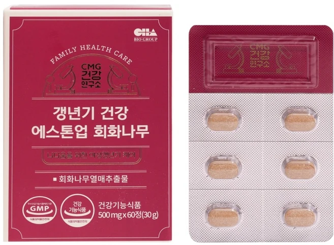 씨엠지건강연구소 갱년기 건강 에스톤업 회화나무 30g, 1개, 60정 - 쿠팡