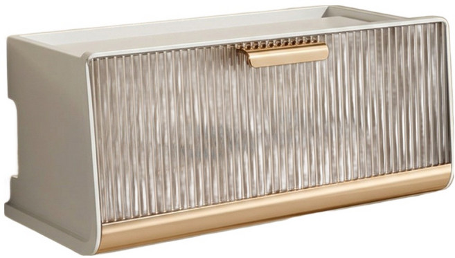 앞날창창 벽걸이 셋톱박스 정리함 30 x 13.5 x 12.5 cm, 오프화이트, 1개