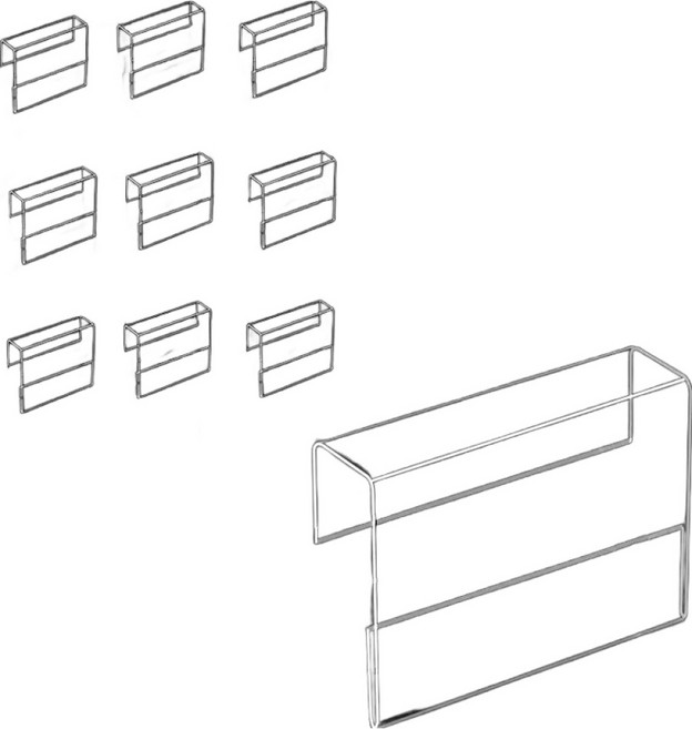 숨뮤직 사무실 파티션 이름표 아크릴 명찰 걸이형 명판 12 단면형, 10개