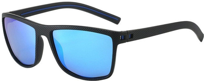 ROI라이프 주야겸용 방풍 변색 스포츠 고글, 블랙프레임 아이스블루 편광, 1개