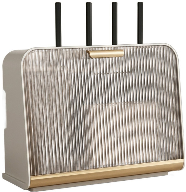 앞날창창 벽걸이 셋톱박스 정리함 L 30 x 12 x 22 cm, 오프화이트, 1개